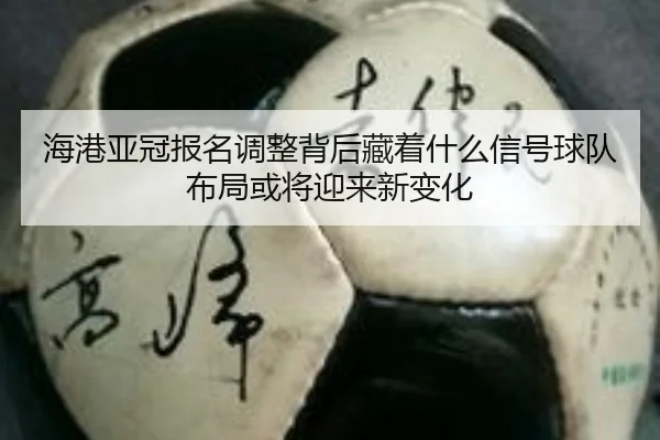 海港亚冠报名调整背后藏着什么信号球队布局或将迎来新变化